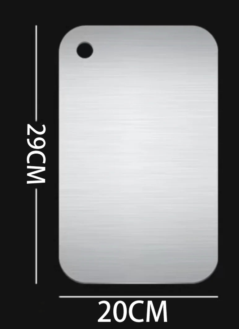 Titanium Cutting Boards for Kitchen Stainless Board 304 Steel Thickened Double Sided Food Grade Portable Fruit Meat Chopping